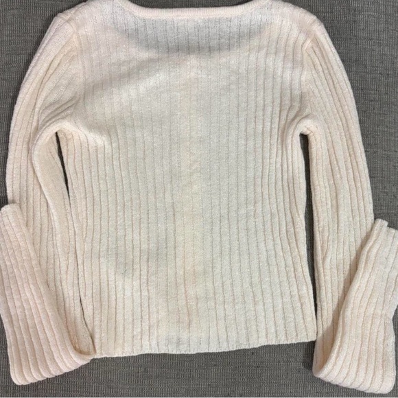Garage Cream Ribbed Knit Top - Picture 3 of 3